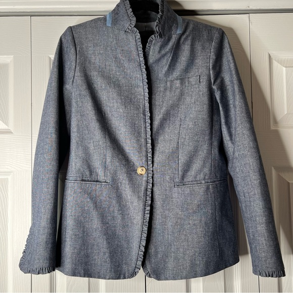 J. CREW Regent Blazer in Chambray Blue